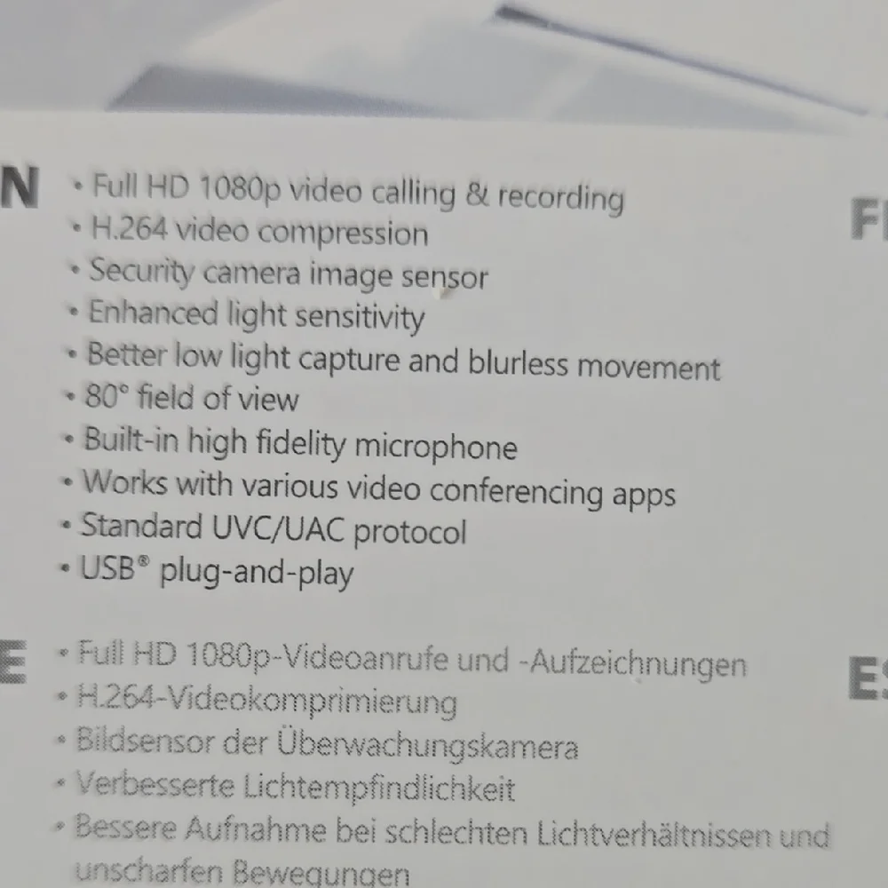 USB HD Webcam with 360° Rotation - Black